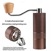 economico Accessori per il caffè-Macinacaffè manuale con macina in acciaio regolabile per cucina, utensile portatile per macinare il caffè espresso a mano