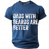 tanie T-shirty 3D męskie-Męskie Zabawny slang ojciec Podkoszulek Krótki rękaw Podkoszulek Druk 3D Półgolf Koszula Moda Codzienny Podstawowy Ulica Codzienny Czarny Czerwony Niebieski Lato Wiosna Na każdy sezon Odzież S M L XL