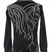 cheap Boys&amp;Men Figure Skating Costumes-Men's Boys Figure Skating Costumes High Elasticity Training Competition Skating Wear Classic Crystal / Rhinestone Long Sleeve Ice Skating Figure Skating