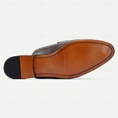 cheap Premium Leather Loafers-Men&#039;s Brown Leather Mule Shoes with Crocodile Pattern and Gold Buckle - Luxury, Stylish, Suitable for Business, Formal Occasions and Evening Wear