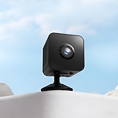 baratos Câmaras de Rede IP de Interior-Mini câmera de vigilância interna sem fio para casa, pequena câmera externa com wifi para animais de estimação, ângulo amplo, visão noturna, câmera interna e externa para casa, sem necessidade de
