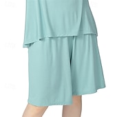 billiga Sov botten-Herr Vardagsklädsel Pyjamasshorts Slät Mode Klassisk Ledigt Hem Dagligen Säng Bomull Komfort Andningsfunktion Mjuk Shorts Elastisk midja Sommar Svart Rodnande Rosa