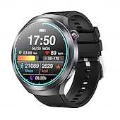 abordables Relojes inteligentes-Reloj inteligente et475 de 1,73&#039;&#039; con pantalla AMOLED, llamadas Bluetooth, emergencia SOS, modo multideportivo, detección de fatiga y sueño, corona giratoria y esfera redonda resistente al agua para hombre.