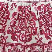 abordables Jupes graphiques-Femmes Jupe Évasé Bohème Mode Boho Maxi Taille Basse Jupes Fleuri Imprimé Micro-Élastique Vacances Rue Bleu Rose rouge Été Polyester