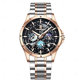 cheap Quartz Watches-916 Men&#039;s Stainless Steel Watch – Luminous Dial, Multi-Function Quartz Movement, Calendar, 3ATM Waterproof, Elegant Business Style