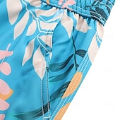 voordelige Heren Elite Shorts-Voor heren Korte broek Strandshorts Trekkoord Grafisch Blad dier Ademend Sneldrogend Knielengte Buiten Vakantie Huis Vakantie Etnische stijl Meerblauw Leger groen Rekbaar