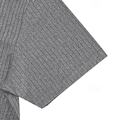 cheap Casual Henley Tee-Men&#039;s T Shirt Henley Shirt Tee Short Sleeve Shirt Short Sleeve V Neck Summer Plain Fashion Designer Basic Jacquard Vacation Street Going out Black White Khaki Top Tee for Men