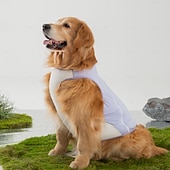 preiswerte Kühlweste &amp; Shirt-Hunde-Shirts, schnelltrocknende, weiche, dehnbare Haustier-T-Shirts mit reflektierendem Etikett, Tanktop, ärmellose Weste, Sonnenschutz, Hundekleidung für große Hunde