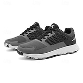cheap Men&#039;s Golf Shoes-Men&#039;s Black and Gray Golf Shoes with Non-Slip Sole - Comfortable and Durable Footwear for Professional Golfers