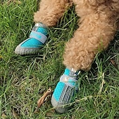 Недорогие Ботинки и защитники лап-обувь для собак больших, маленьких и средних пород - дышащие ботинки для собак летом, для защиты лап на жарком асфальте, для прогулок на улице зимой, для снега, противоскользящие резиновые ботинки для