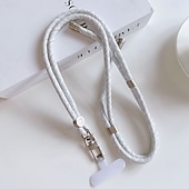 お買い得  携帯電話用ストラップとリストストラップ-調節可能な携帯電話用ストラップ（金属製クリップとパッチ付き） - 携帯電話ケース用のシンプルなネックロープ