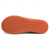 economico Sneakers da uomo-Sneakers da uomo in maglia grigia con suola arancione: scarpe casual traspiranti e leggere per spostamenti quotidiani, passeggiate e attività all&#039;aperto