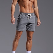 cheap Sweat Shorts-Men&#039;s Athletic Shorts Sweat Shorts Shorts Summer Shorts Pocket Drawstring Elastic Waist Plain Comfort Breathable Short Outdoor Sports Classic Casual Black White Micro-elastic