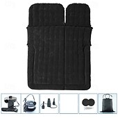 abordables Fundas de asiento para coche-Colchón inflable portátil para viajes en SUV, colchón inflable para coche, colchón para acampar con 2 almohadas, cojín para acampar al aire libre.