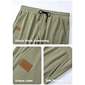 economico Pantaloncini casual-Per uomo Pantaloncini Waffle Shorts Pantaloncini Estivi Pantaloncini casual Tasca Coulisse Elastico in vita Semplice Comodità Traspirante Corto All&#039;aperto Vacanza Canotta sportiva Casual Nero Bianco