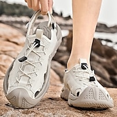preiswerte Outdoor-Sandalen-Herrensandalen – weiße Outdoor-Wassersport-Sandalen mit verstellbaren Riemen und atmungsaktivem Mesh für Wander-, Strand- und Sommerabenteuer