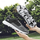 cheap Men&#039;s Golf Shoes-Men&#039;s Black and Gray Golf Shoes with Non-Slip Sole - Comfortable and Durable Footwear for Professional Golfers