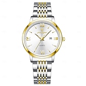 abordables Montres à quartz-Montre femme 706 en acier inoxydable étanche – design rétro ultra fin, cadran lumineux, montre-bracelet à quartz élégante pour le travail et le quotidien