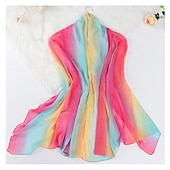 billige Regnbue Alt-Regnbue Stolthet skjerf Fritid Dame Unisex Voksne Pride-parade Festival Halloween Karneval Enkelt karnevalskostyme