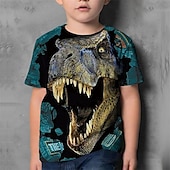 levne 3D zvířata pro chlapce-Chlapecké 3D Dinosaurus Tričko Košilky Krátký rukáv Léto Jaro Módní Základní Děti 4-12 let Tričkový Venkovní Ležérní Denní Běžný