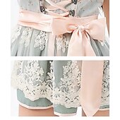 halpa Dirndl-Oktoberfest Mekot Pusero / hame dirndl impi baijerilainen Saksa München Niityt Naisten Karnevaali Olutfestivaali Perinteinen tyyli kangas Pusero Leninki Esiliina