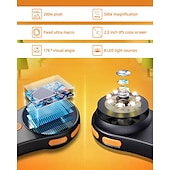 cheap Tool Accessories-Digital Microscope Handheld 2.0 inch IPS Color Screen,Portable Digital Magnifying Glass 500x,Marco Microscope for Kids,Built-in 8LED Lights,USB Compatible with PC Windows, Mac OS