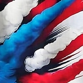 preiswerte Flaggenmuster-Tag der Unabhängigkeit Herren Amerikanische US-Flagge Patriotisch Vierter Juli Hemd Sommerhemd Knopfhemd Kurzarm Modisch lässig Ferien Sommer Frühling Umlegekragen 3D-Druck Hemden mit Kragen Eine