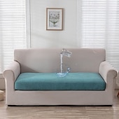 baratos Capa de Sofá-capa de almofada de assento de sofá elástico, capa de sofá mágica bordô sofá poltrona loveseat 4 ou 3 lugares cinza preto vermelho macio durável lavável