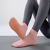 preiswerte Persönliche Pflege &amp; Gesundheit-4 Paar Grip-Pilates-Socken für Damen, rutschfeste Yoga-Sportsocken, atmungsaktive Trampolin-Grip-Socken für Kinder und Erwachsene, Baby-Bodensocken mit Silikon-Grip für Tanz, Zuhause, Fitnessstudio,
