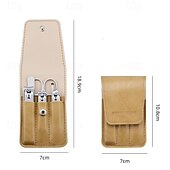 preiswerte Persönliche Pflege &amp; Gesundheit-Nagelknipser-Set, 6-teiliger Zehennagelknipser, Fingernagelknipser aus Edelstahl und Maniküre-Set aus PU-Leder, Geschenkideen