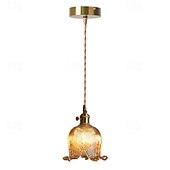 economico Luci a sospensione-15 cm Design di Lanterna a Sospensione Forme Geometriche Lampada a sospensione Rame Vetro Stile Artistico Stile Vintage Stile Classico Ottone Vintage Ispirato alla Natura 110-120V 220-240V