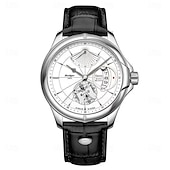 economico Orologi meccanici-Orologio da uomo, moda, lusso, sportivo, orologio da polso da uomo, impermeabile, luminoso, in pelle, con data, al quarzo.