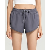 baratos Saias e Skorts Femininos-Mulheres Saias de tênis com shorts Com Cordão Respirável Secagem Rápida Ioga Tênis Pickleball Cor Sólida Local Preto Branco Cinzento Elastano Roupas de tênis