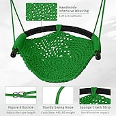 abordables Actividad al Aire Libre-Columpio de árbol para niños, columpio de cuerda, columpio para interiores y exteriores, columpio de árbol para patio, columpio para puerta (verde)