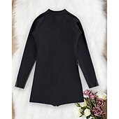 Χαμηλού Κόστους Rash Guards One Pieces-Γυναικεία Προστατευτικά Μαγιό Μονόχρωμο Μποστινό Φερμουάρ Προστασία από τον ήλιο UV UPF50+ Γρήγορο Στέγνωμα Μακρυμάνικο Μαγιό Σέρφινγκ Παραλία Θαλάσσια Σπορ Καλοκαίρι