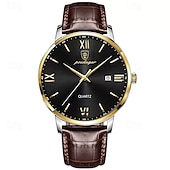economico Orologi al quarzo-Orologio da Uomo 826 al Quarzo – Cassa in Lega Ultra Sottile Cinturino in Pelle Lancette Luminose Indicatore di Data 30M Impermeabile Stile Business Classico