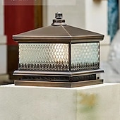 preiswerte Post Light-Moderne Außenpfostenleuchten für das Haus, Außenzaunsäulenleuchte mit Acrylschirm in Schwarz, wasserdichte quadratische Säulenleuchten im Außenbereich (IP65) für Veranda, Türrahmen, Vorgarten
