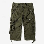 olcso Klasszikus-Férfi Capri Cargo rövidnadrág Outdoor Shorts Alkalmi rövidnadrág Planinarske kratke hlače Baggy rövidnadrág Többzsebes 8 Zseb Sima Nedvességelvezető Viselhető Borjú-hossz Szabadtéri Hétköznapi Napi
