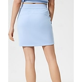 baratos Saias e Skorts Femininos-Aberto dos EUA Mulheres Cor Sólida Saia de tênis Com Cordão Pavio Humido Respirável Tênis Golfe Pickleball Preto Branco Rosa claro Roupas de tênis