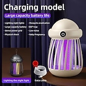 billige Bug Zapper-Bærbar myggdreperlampe, elektrisk fluefelle for soverom, stillegående drift, effektiv myggkontroll, kompakt og oppladbar design for innendørs bruk