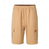 economico Classico-Per uomo Pantaloncini cargo Shorts Pantaloncini Estivi Coulisse Elastico in vita Multi-tasche Semplice Comodità Indossabile Lunghezza al ginocchio All&#039;aperto Sport Quotidiano Moda Casual Nero Giallo