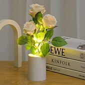 billige Dekorative lys-Deko nattlys juletre blad stjerne trådløs av/på jul morsdag aaa batterier drevet 1 stk