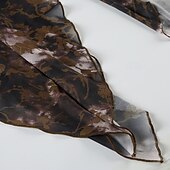 preiswerte Grafische Röcke-Damen Rock Mode Boho Midi Mittlere Hüfthöhe Röcke Blumen Unregelmäßiger Saum Druck Mikroelastisch Urlaub Straße Braun Sommer Polyester