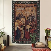preiswerte Mittelalterlicher Wandteppich-Mittelalterliche Wandteppiche Mittelalter Wandteppich Religiöse Kunst großer Wandteppich Wanddekoration Fotohintergrund für Zuhause Schlafzimmer Wohnzimmer Dekoration Kemptener Kreuzigung