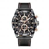 halpa Kvartsikellot-860 uusi muodikas ylellinen miesten vedenpitävä kello monitoiminen valoisa miesten kvartsikello