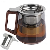 cheap Drinkware Accessories-Tea Infuser Extra Fine Mesh Tea Strainer 304 Stainless Steel Tea Infusers for Loose Tea Tea Steeper Basket Filter for Teapot Mug Cup