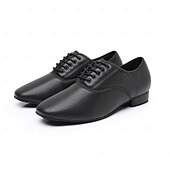 abordables Chaussures de danse-Homme Oxfords Brogue Classique Danse Disco Cuir PU Cuir Respirant Confortable Antidérapant À lacets Noir Blanche Automne Hiver