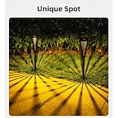 abordables Luces de camino y linternas-Luces solares LED para caminos al aire libre, impermeables, IP65, con encendido y apagado automático y 2 modos de iluminación. Iluminación de paisajes al aire libre para patios, jardines, caminos,