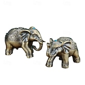 billige Tilbehør for røykere-Vintage askebeger med lokk, vindtett askebeger med elefantlokk til hjemmekontor, europeisk retro dekorativ askebegerpynt mot fluer