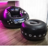 cheap Outdoor Activity-E-sports inflatable sofa chair creative internet cafe game back chair bedroom flocking lazy sofa